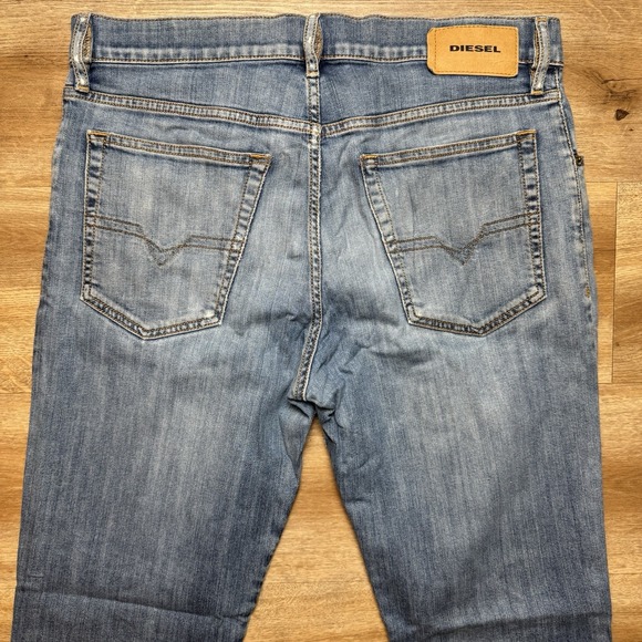 Diesel Jeans Men 32x32 Blue D-MIHTRY Straight Leg Stretch Destroyed Skater 009DG - Picture 8 of 16